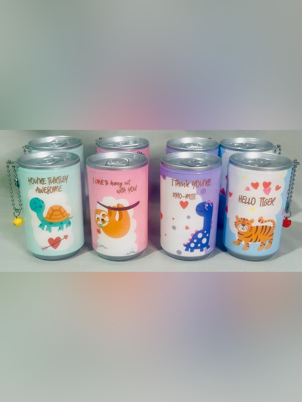 Animal Keychain Can of Wipes - 4 Pack